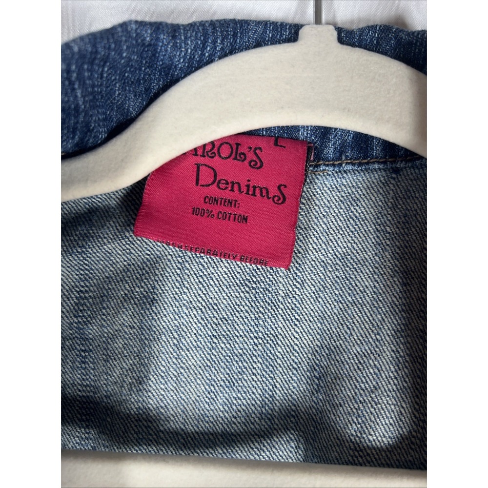Carols Denims Vest‎ Sz Large Metal Buttons - Picture 6 of 16